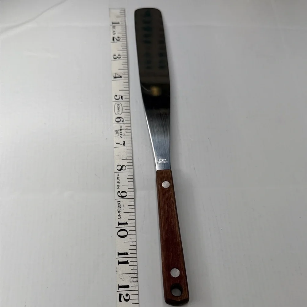 Japan Vintage Stainless Steel Spatula with Wood Handle